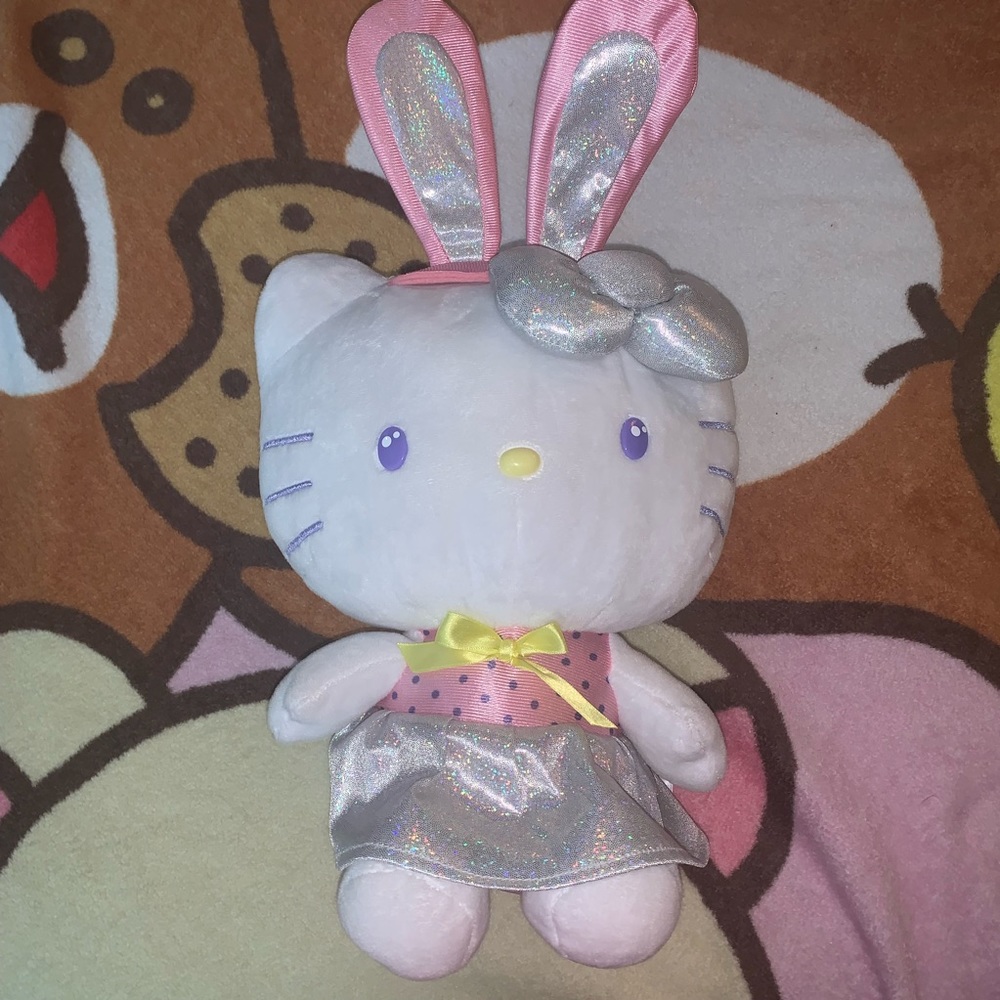 Hello Kitty Easter Bunny Plush Large Holographic